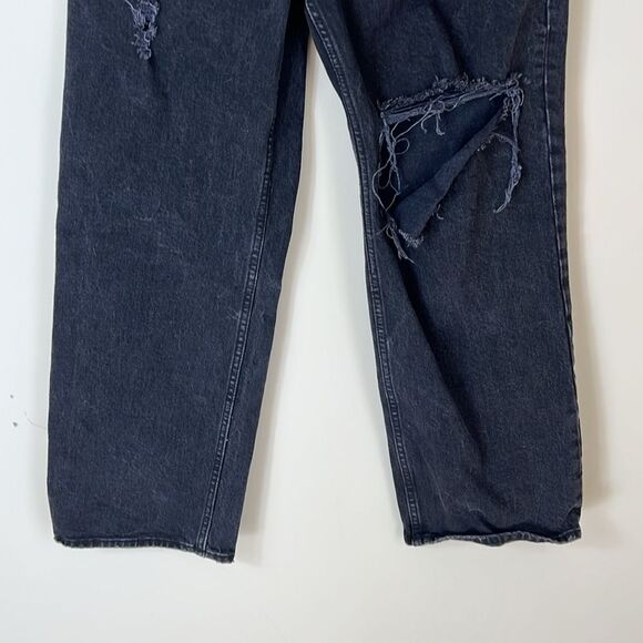 Abercrombie & Fitch 90s Relaxed Jeans Straight Distressed Baggy Size 28 Short - Picture 4 of 12